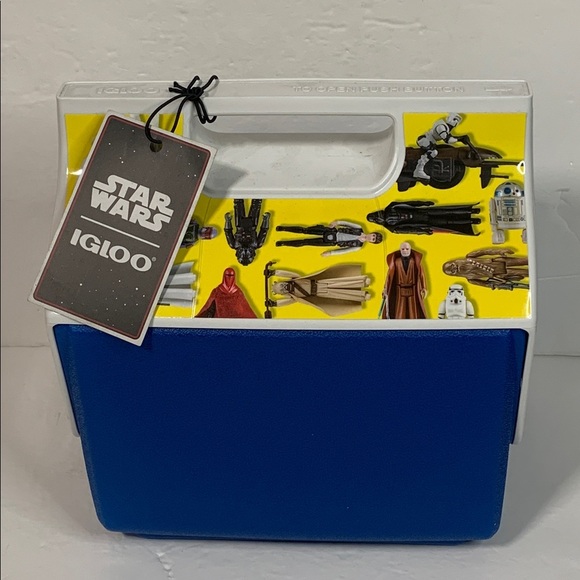 Star Wars 4 Qt Insulated Playmate Cooler Mini Toy Box Action Figures NWT - Picture 3 of 14
